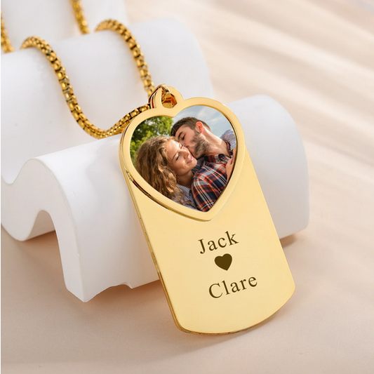 "Forever Together: Customized Keychain with Personalized Picture for Couples"