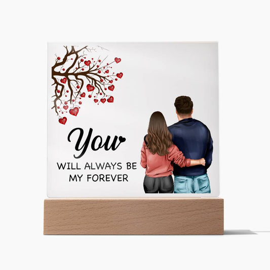 Love-MY FOREVER Square Plaque