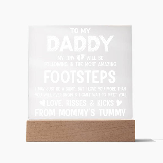 To My Daddy Square Plaque