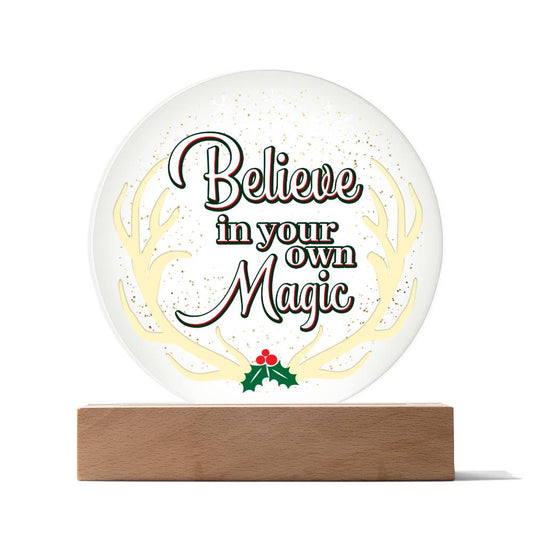 Acrylic Circle Believe-in Circle Plaques