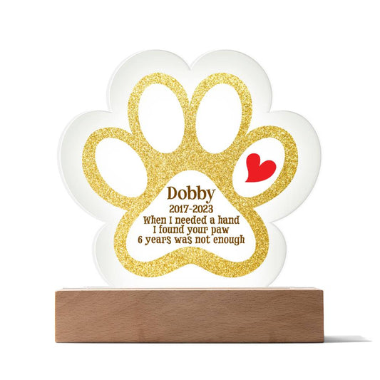 Dobby-min Paw Print Plaque