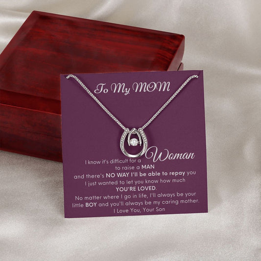 To My Beautiful Mom Necklace, Mom Gift from Son, Mother's Day Gifts