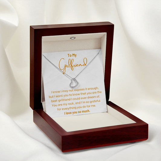 Heart Necklace for Girlfriend, Valentine's, Birthday Gift